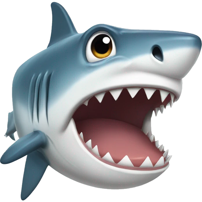 Shark with crying face emoji