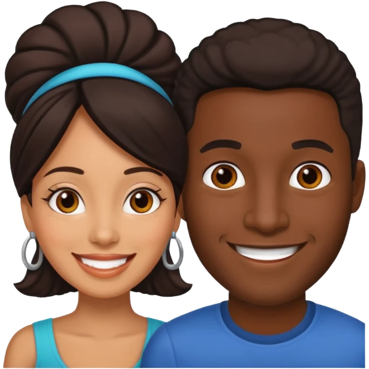 Black boyfriend Latina girlfriend emoji