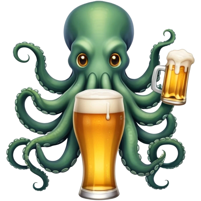 kraken with a beer emoji