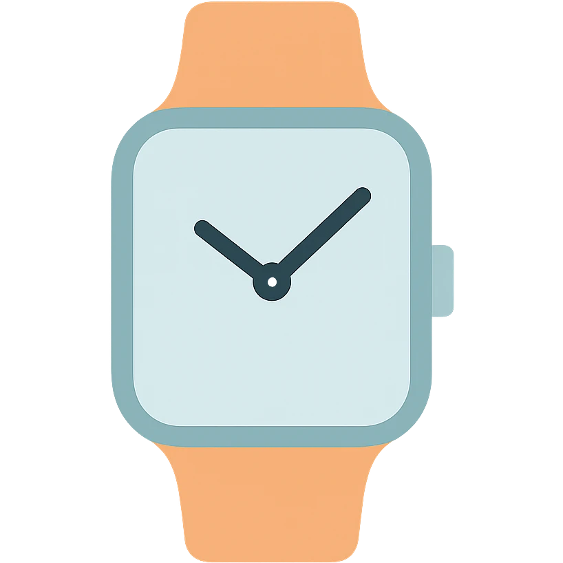a wristwatch with a simple band emoji