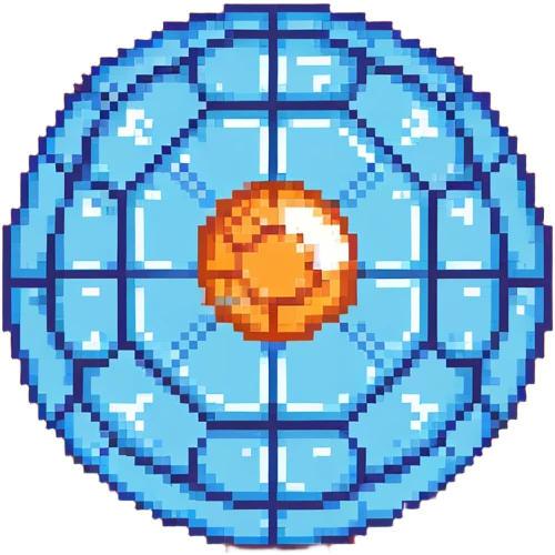 A blue crystal scrying orb with magical energy inside emoji
