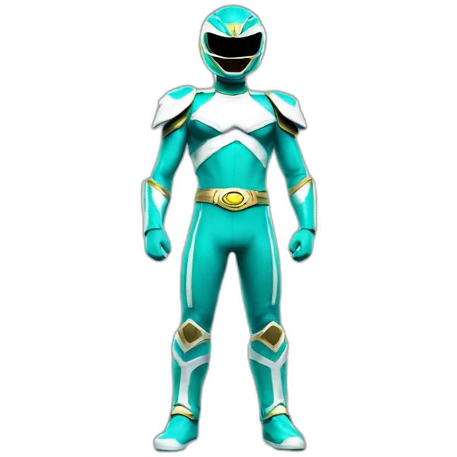 turquoise power ranger full body emoji