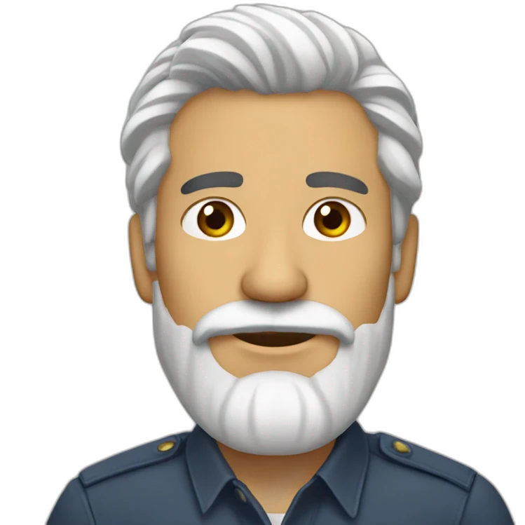 Chico barba blanca emoji
