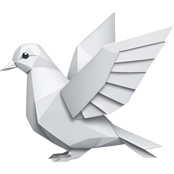 Dove origami minimalist  emoji