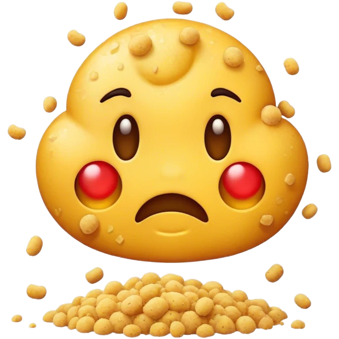 An emoji with crumbs on its face emoji