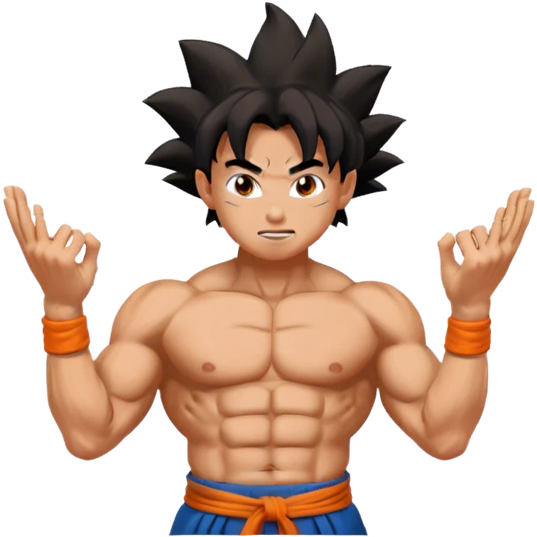 Goku doing kamahamaha emoji