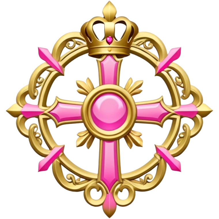 ave maria's emblem with a touch of pink emoji
