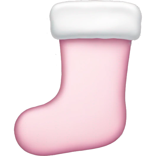  light pink Christmas stocking emoji