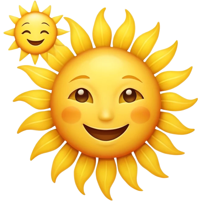 Happy smiling sun emoji