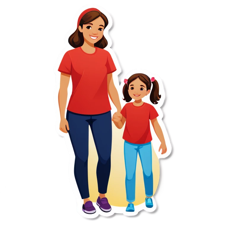 Mom and daughter emoji