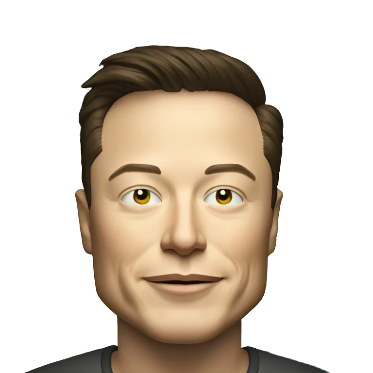 Elon musk com a bandeira do brasil emoji