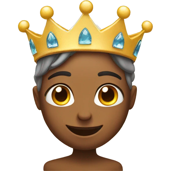 Crown made of sunshine and hearts emoji