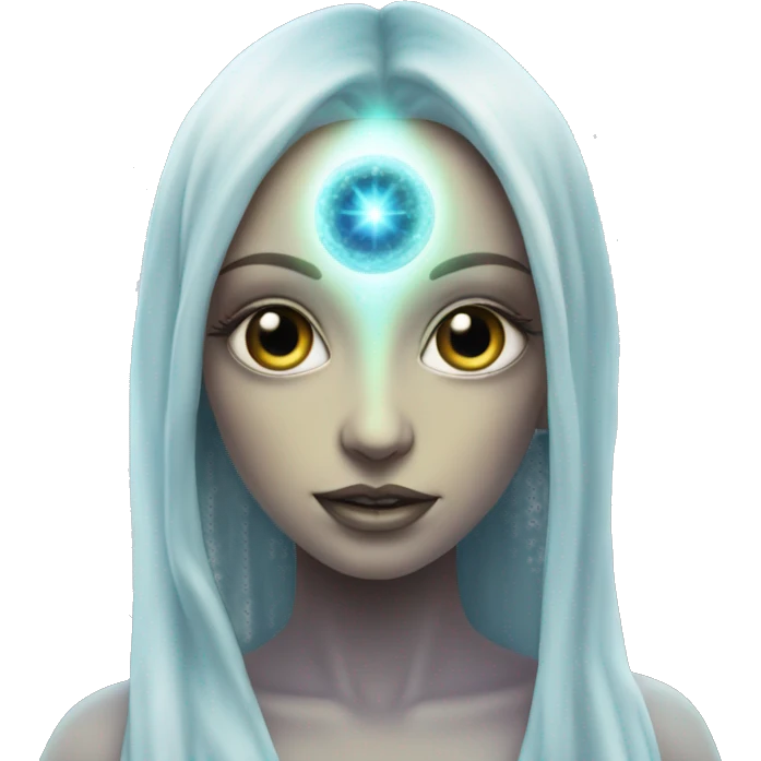 Pleiadian alien female third eye emoji