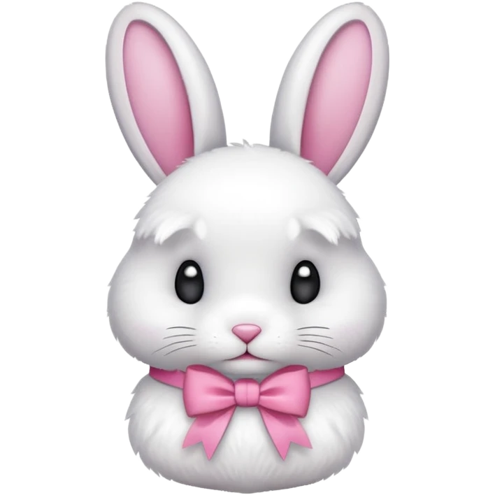 conejo con lazo rosa emoji