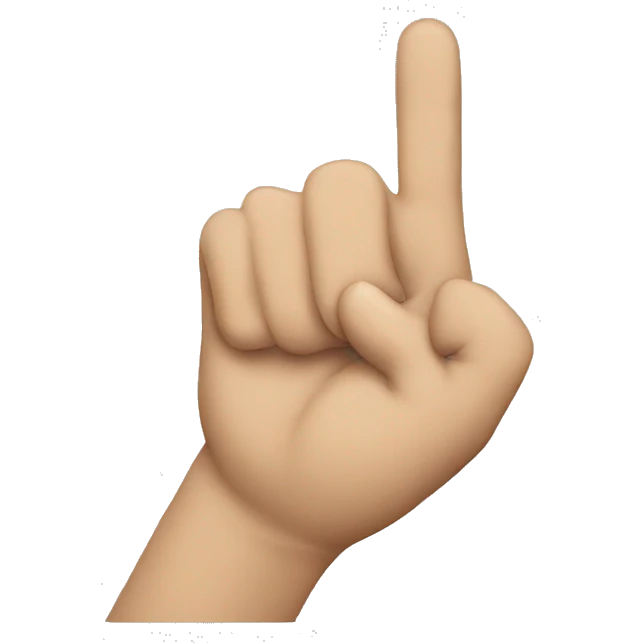 Rock on hand sign emoji
