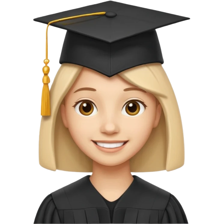 smiling face with a graduation cap, representing knowledge and experience emoji