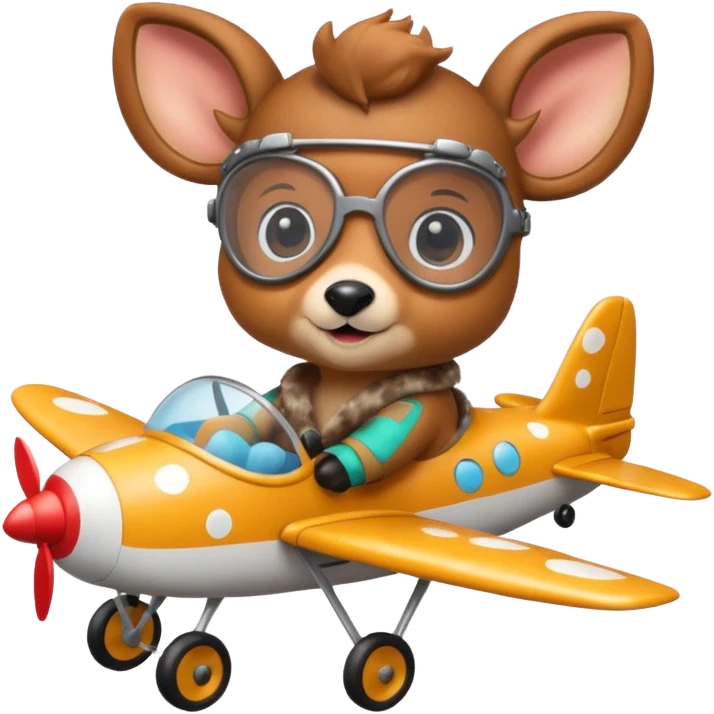 Baby deer airplane emoji