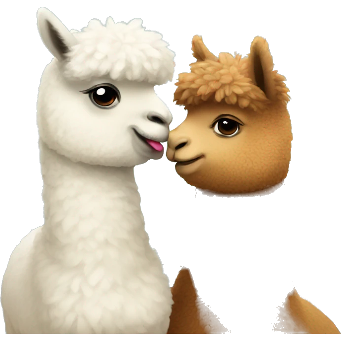 alpaca Kiss to alpaca  emoji