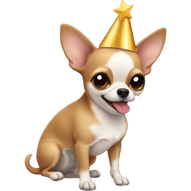New Year's Chihuahua emoji