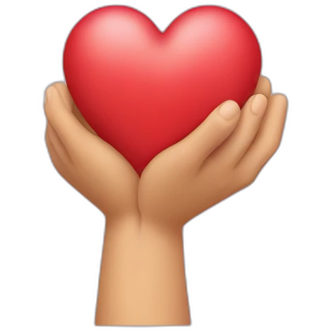 Mains formant un coeur emoji
