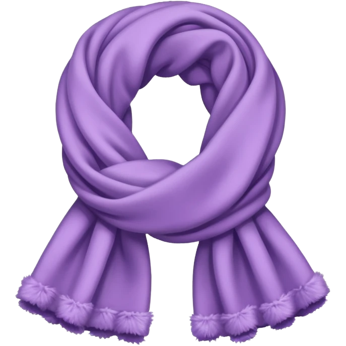 Realistic light purple winter scarf isolated. emoji