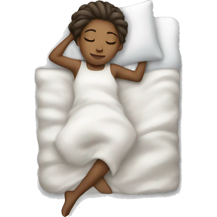 girl white sleeping emoji