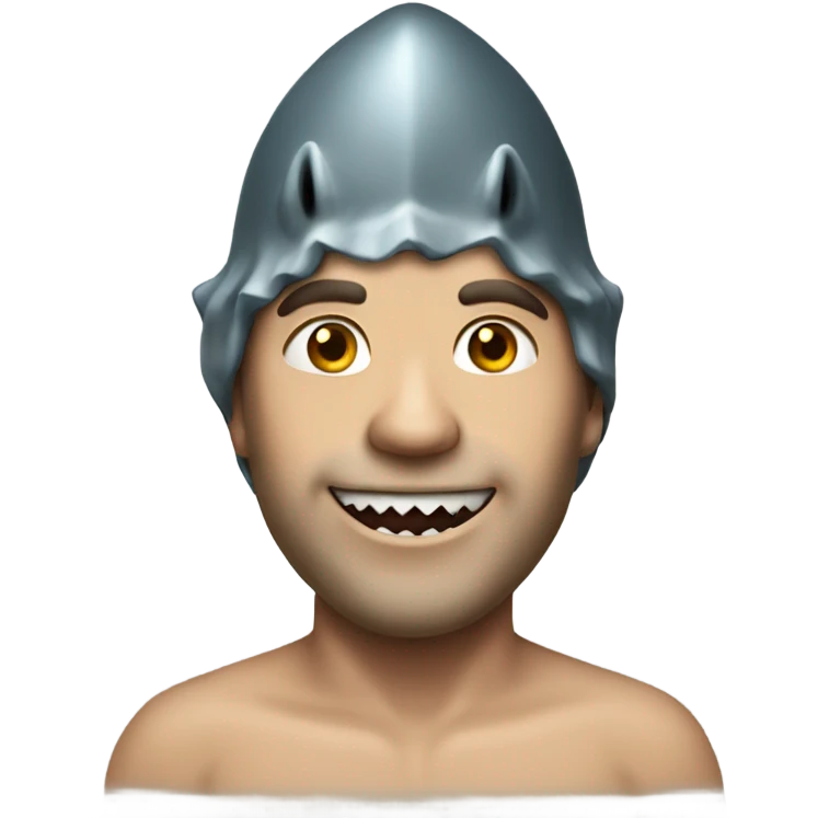 Half man half shark with 10 crowns  emoji