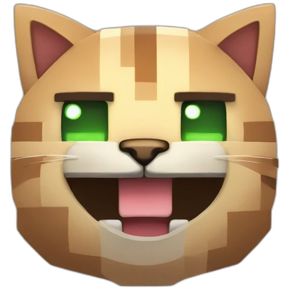 laughing minecraft cat emoji