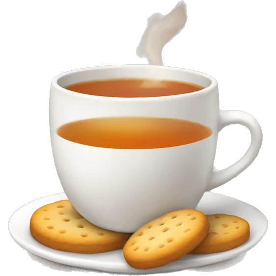 Cup of tea with biscuits emoji