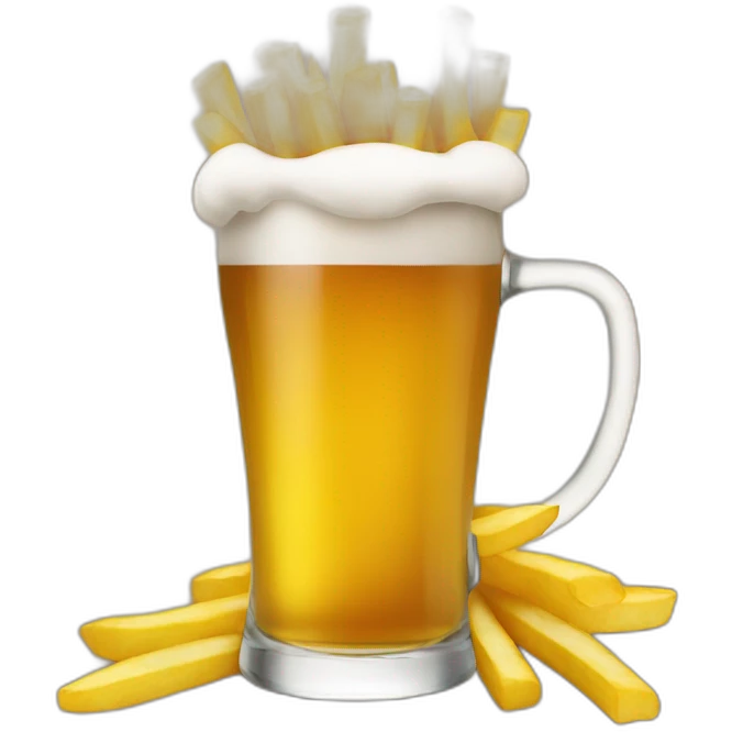 beer and frenchfries emoji