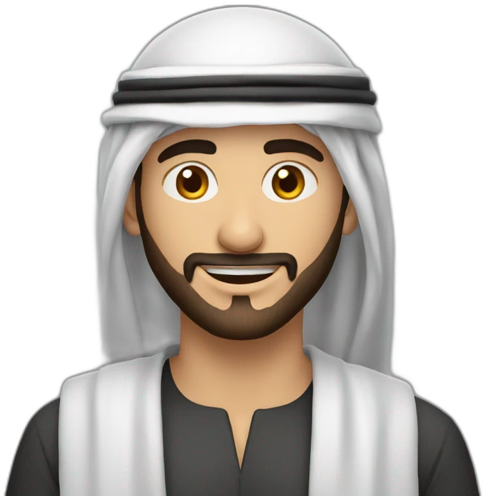 handsome arab guy with kaffiyeh emoji