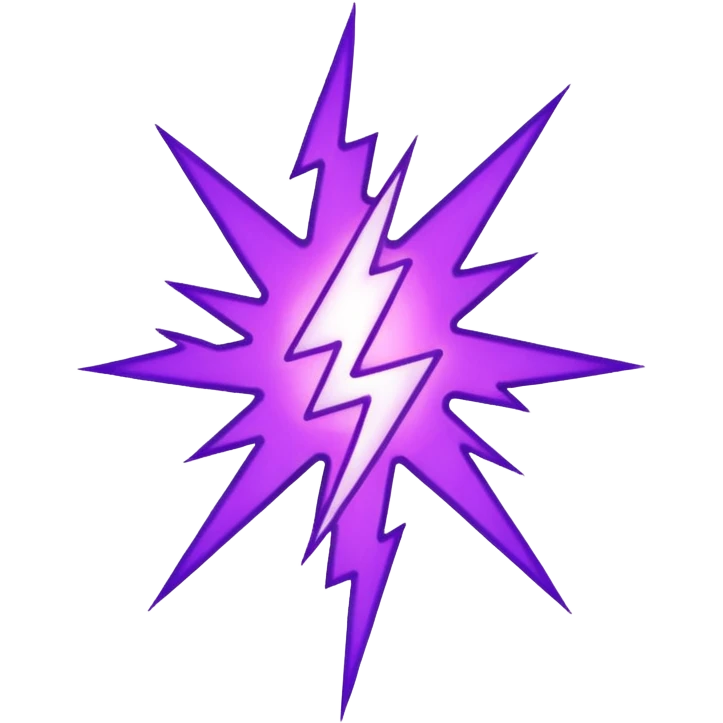 Purple lightning emoji