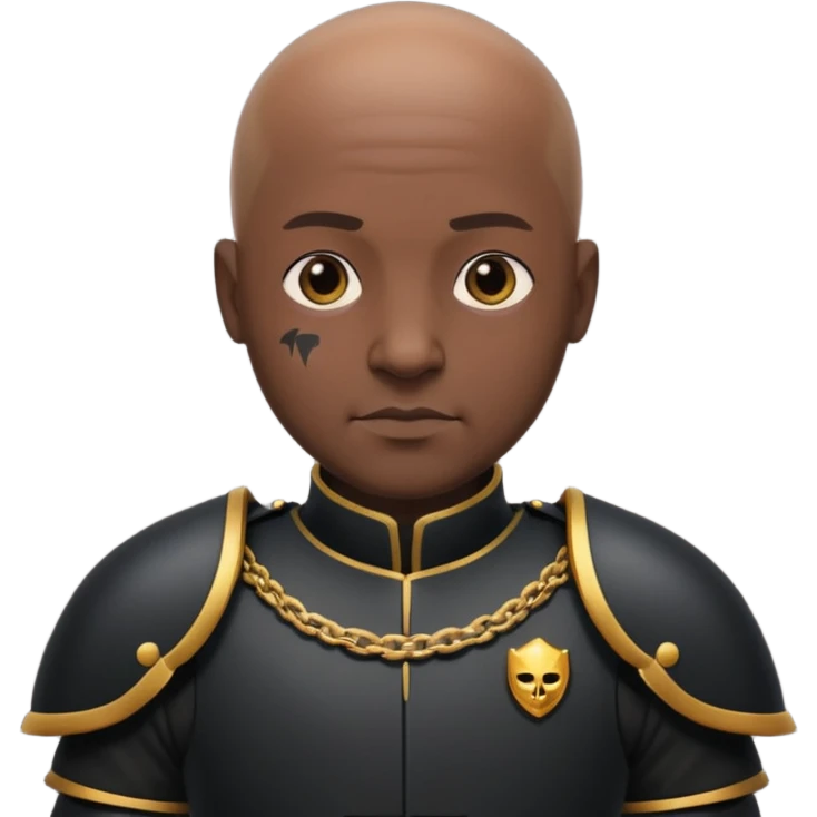 bald armed guards black armour emoji