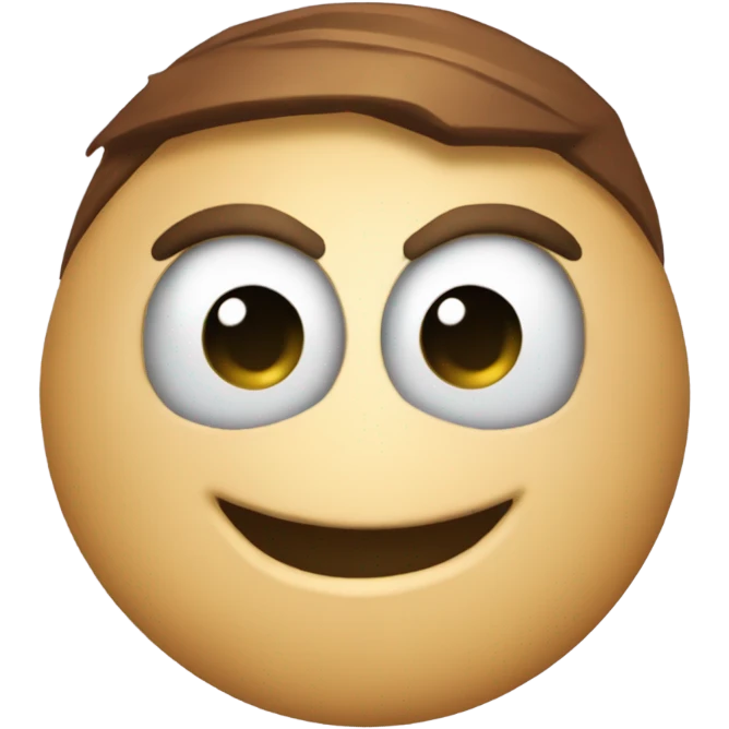 un emoji de spiderman circular con ojos tiernos y sonrisa  emoji