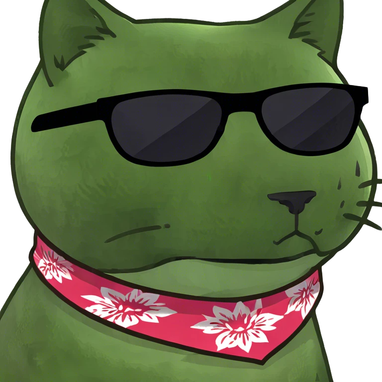Cat with sunglasses emoji