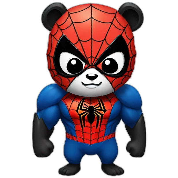 Panda as Spider-Man emoji