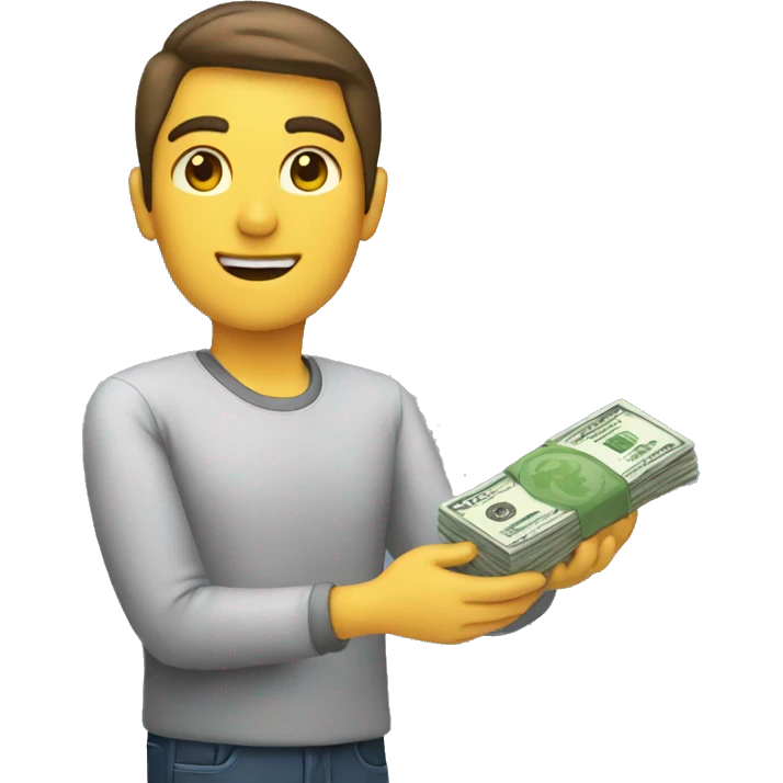 customer staying with money emoji