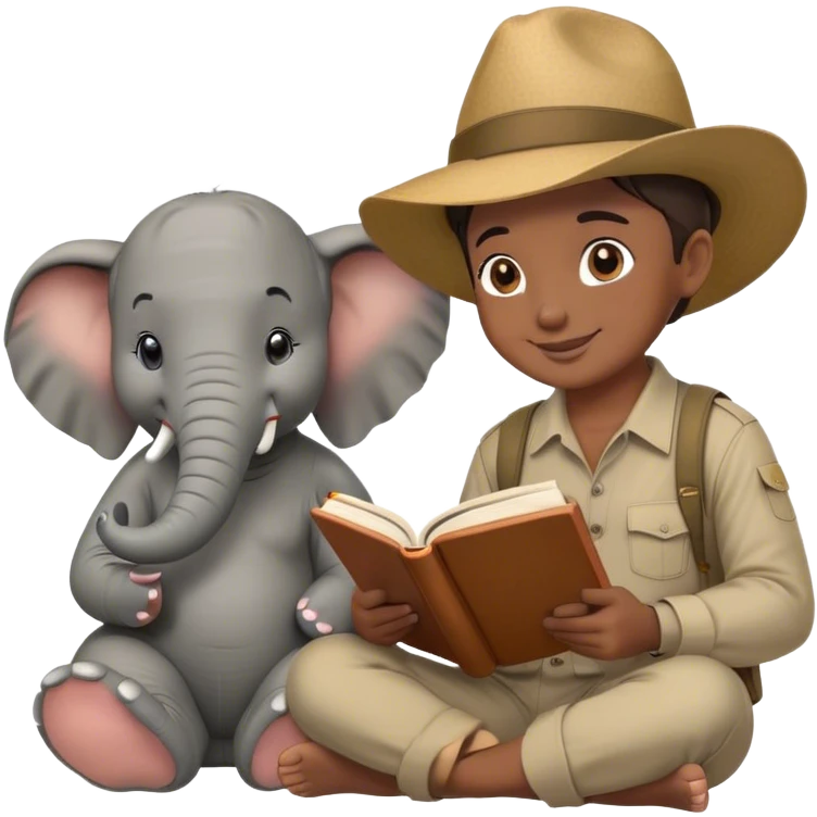 elephant learning emoji