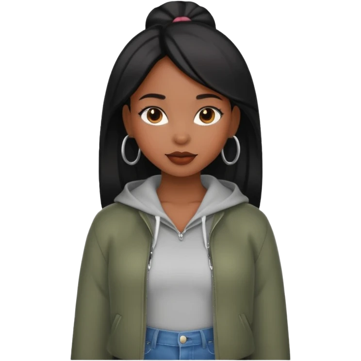 Cute outfit black girl emoji