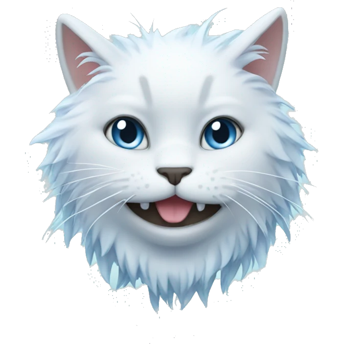Cat with a lot of frost emoji