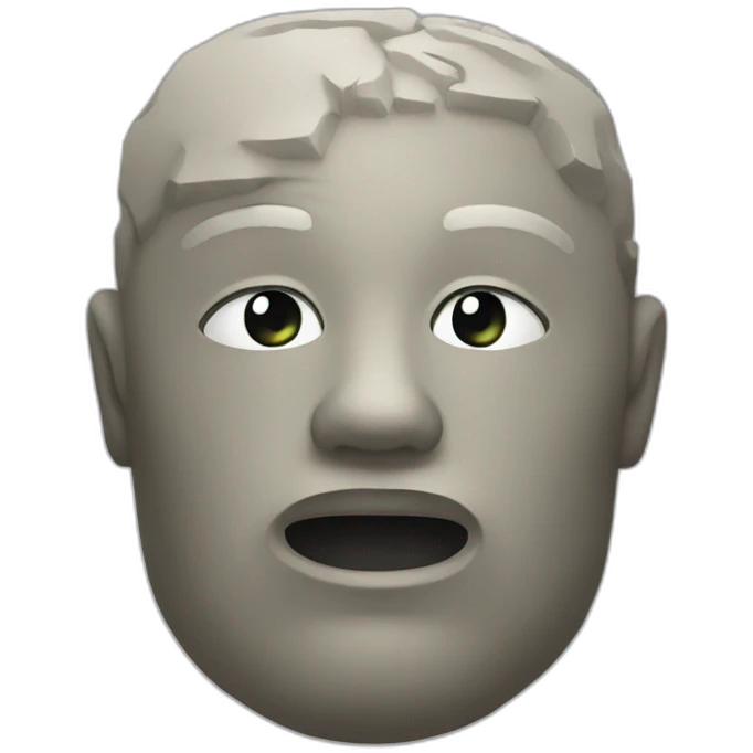 Stone head emoji