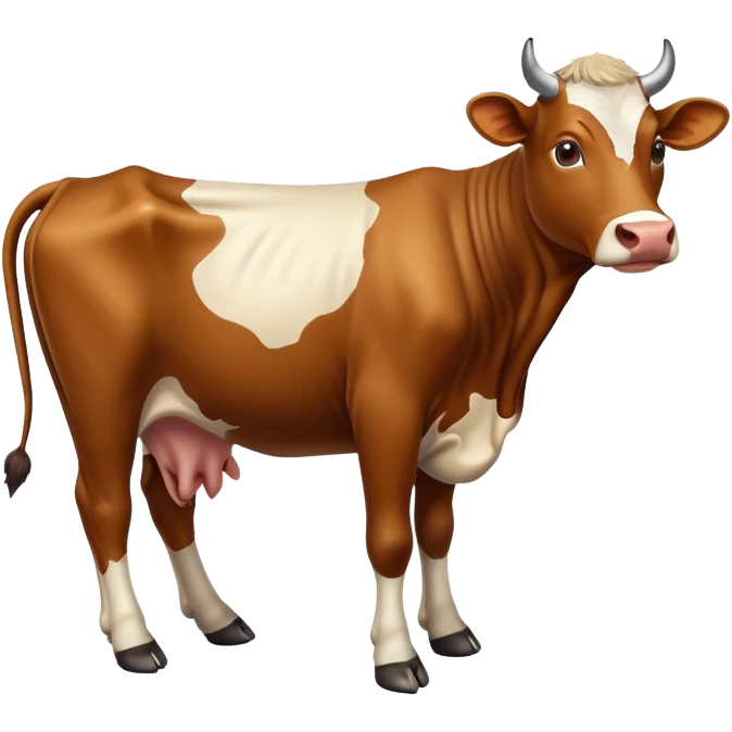 Vaca con cuerpo de saturno y pies de humano emoji