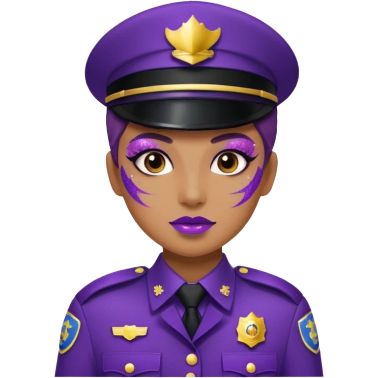 glitter purple officer emoji