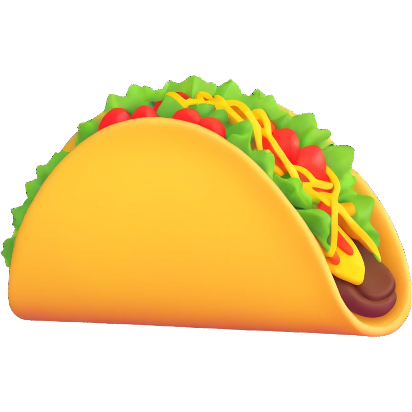 taco with bright colors emoji