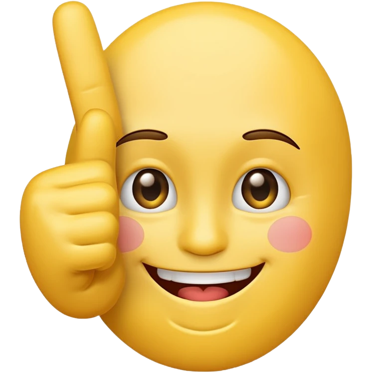 Smile face with a middle finger flicking people off emoji