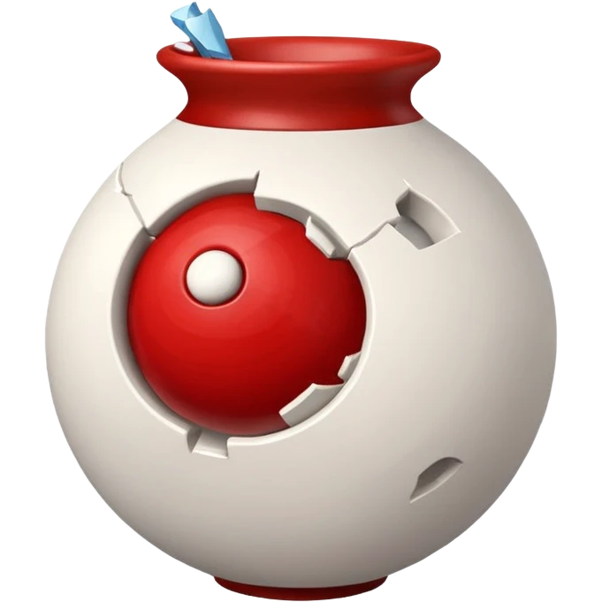 broken vase because of the ball emoji