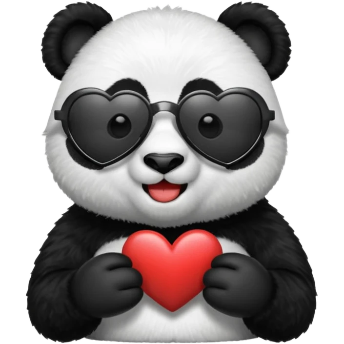 Panda with heart shades glasses emoji