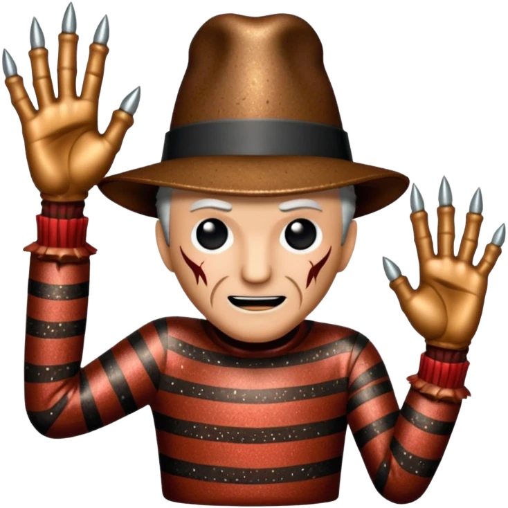 glitter claw freddy krueger emoji