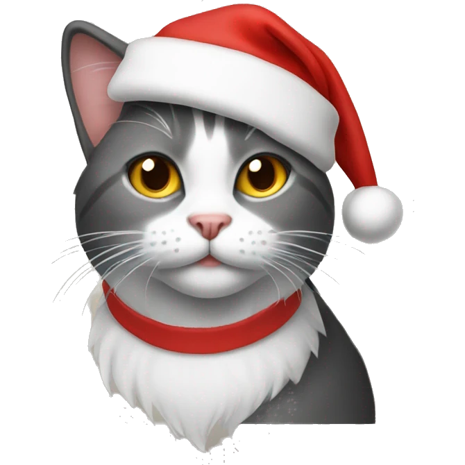 Cat with a santa hat emoji