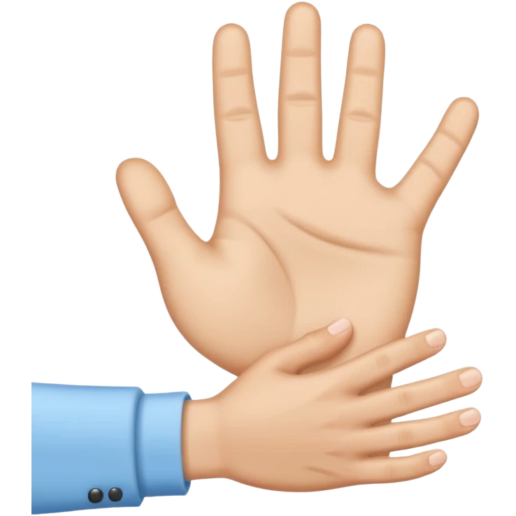 make it the exact hex color of A8F2F9, the last picture the handshake emoji. make it both look like an actual hand with 5 fingers emoji